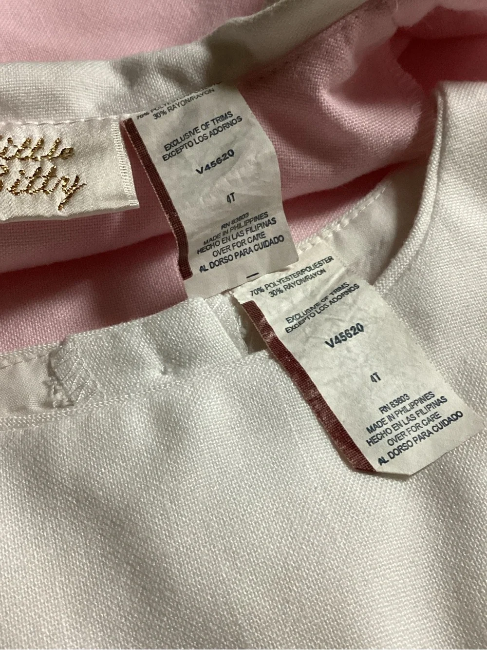 Vintage Girls Little Bitty Rayon Blend Matching Dress Long Coat Pink Polkadot 4T